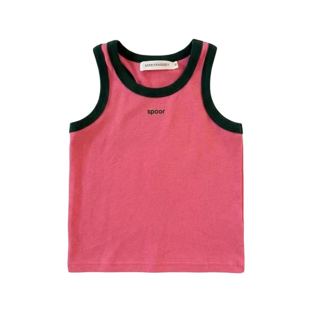 Kids Summer Loose Sleeveless Block Tank Top for Boys and Girls