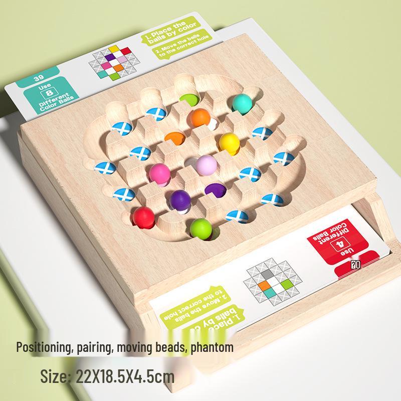 

Иллюзия движущихся бусин: Игрушка для тренировки логики Хуажун Дао для детей