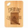 Cutting Board - PLANETEE - Appetizer Tray - Bamboo - 30 X 20 X 1 Cm - Speed Skiing "I Can't"