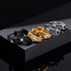 Unique Rhombus Stainless Steel Hoop Earrings, Vintage Punk Silver Gold Color Small Earrings, Gothic Trendy Jewelry for Men