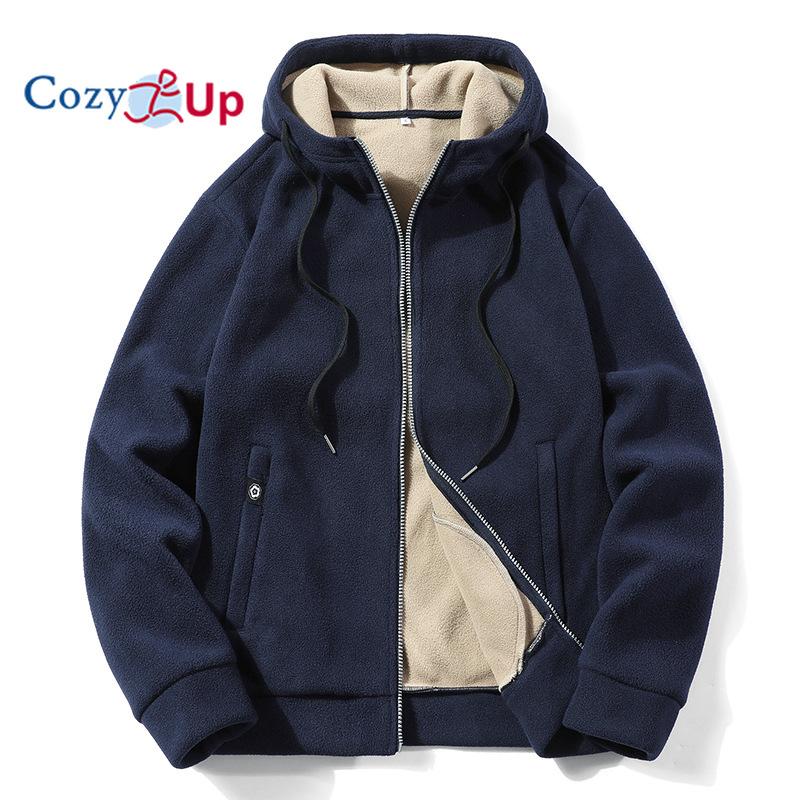 Уютная мужская флисовая толстовка с капюшоном, куртка-шерпа, теплая нечеткая ветрозащитная зимняя куртка на молнии с капюшоном, верхняя одежда с капюшоном 4XL темно-синий