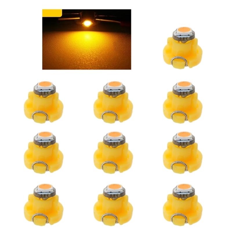 10Pcs Automotive LED Bulbs for Auto Instrument Lamps Dashboard Indicators T3 4.2 4.7 12V Dashboard Light
