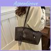 Borsa a Spalla alla Moda Vintage Borsa Tote di Grande Capacità Design Chic Nero Bianco Marrone