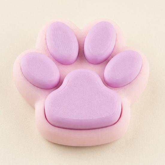 Baizihuahu Cute Cat Paw Fidget Toy, Stress Relief Clicker Button, Soft Palm Sized Decompression Gadget for Office Desk