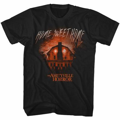 Amityville Horror Uciekaj Czarny T-shirt dla dorosłych