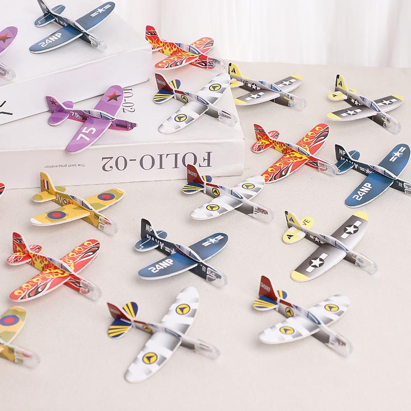 20Pcs DIY Assembled Foam Airplane Kids Birthday Party Favors Goodie Pinata Fillers Toy Mini Hand Throw Flying Planes School Gift