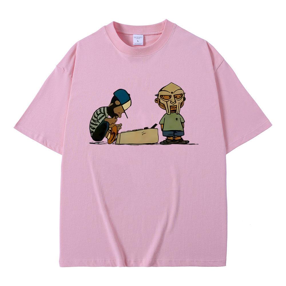 Rapper Mf Doom MM FOOD Cartoon Style Print T Shirt Men Women Hip Hop Fashion Oversized Tshirts Mens Casual Vintage Streetwear