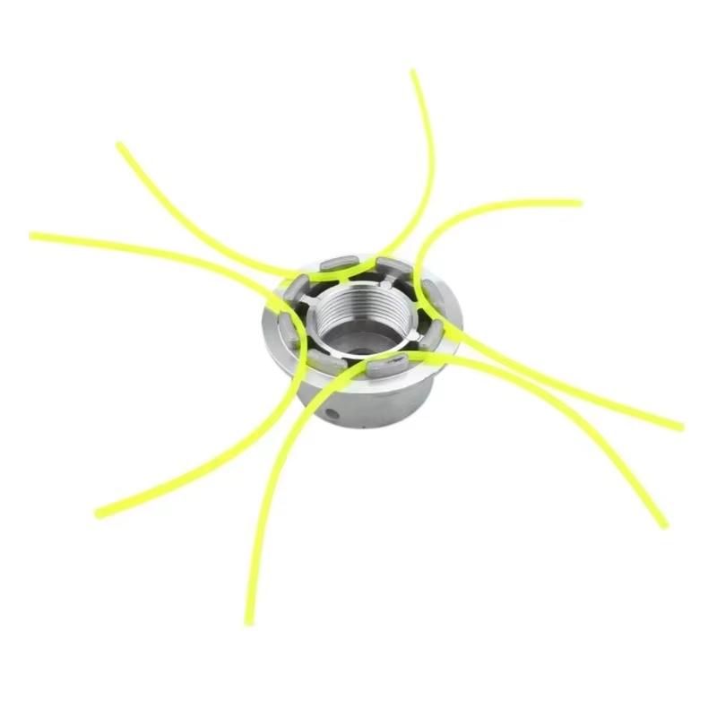 Universal Aluminum 1PCS Grass Trimmer Head with 4 Lines Brush Cutter Head Thread Nylon Grass Cutting Line Head for Lawn Mower