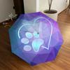 1pc Paw Heart Automatic Folding Umbrella, Heavy Duty 8 Rib Iron Frame,  Suitable for Travel, Daily Use, Birthday, Decor Gift M0105104