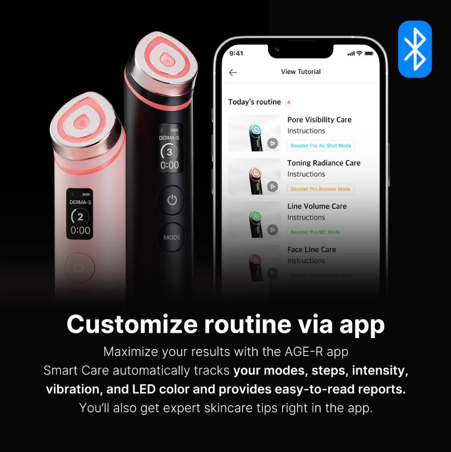 Medicube AGE-R Booster Pro All-in-One Gesichts-Schönheitsgerät, Schwarz/Pink (Versand aus KOREA)