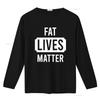 Herren Jungen Fett Leben Zählt Neuheit T-Shirt vintage Gewaschen Vielseitig Lässig Stilvoll Bequem homme streetwear Atmungsaktiv