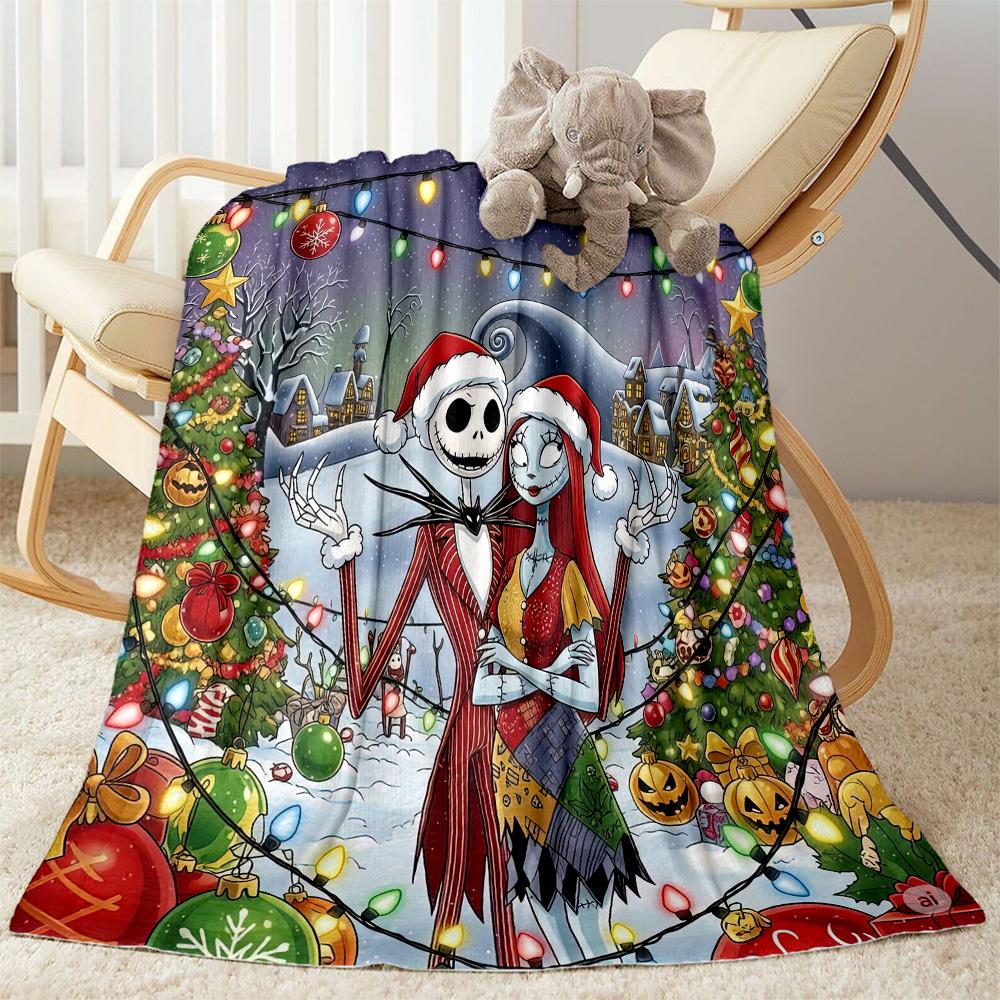 Christmas Nightmare Blanket Comfortable Great for Bedding Office Chair Sofa for All Occasions Playful Design Birthday Christmas Gift Blanket