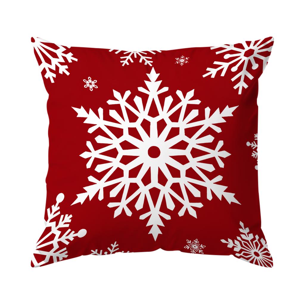 Christmas Snowflakescushions Pillowcase Polyester Cushion Cover Throw Pillow Sofa Decoration Pillowcover Home Decor