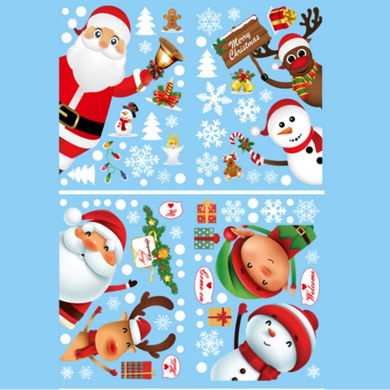 Christmas Window Stickers Merry Christmas Home Decoration 2026 Children's Room New Year Shopping Mall Christmas Window Stickers