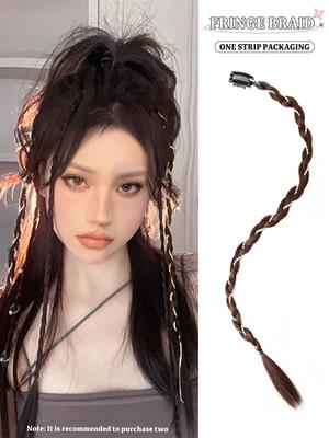 1 Piece/pack Wig Braid Synthetic One Card Twist Braid Imitation Pearl Boxing Braid Ponytail