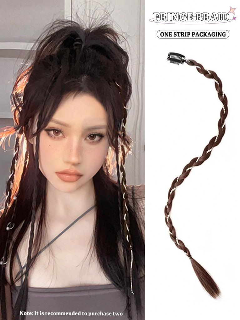 1 Piece/pack Wig Braid Synthetic One Card Twist Braid Imitation Pearl Boxing Braid Ponytail