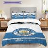 Manchester City Glory Three-piece set (1 * duvet cover + 2 * pillowcase, without core) 2DFlat Duvet cover and pillowcase Christmas birthday gift