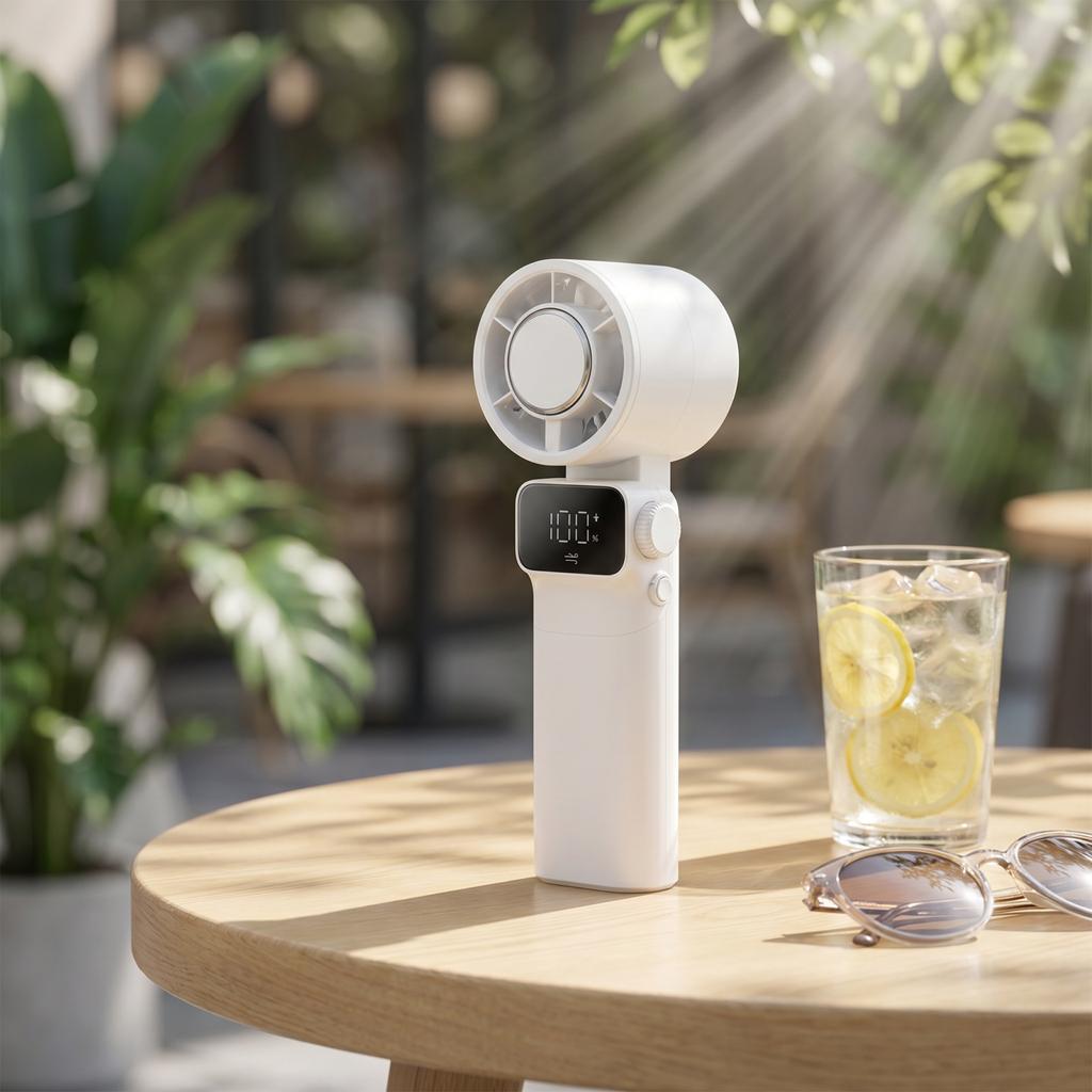 Portable Handheld Fan with Ice Function for Outdoor Summer Travel