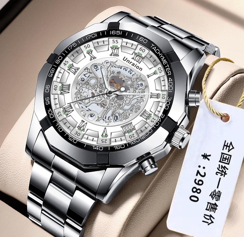 Genuine movement watch men s hollow calendar non-mechanical watch tide
