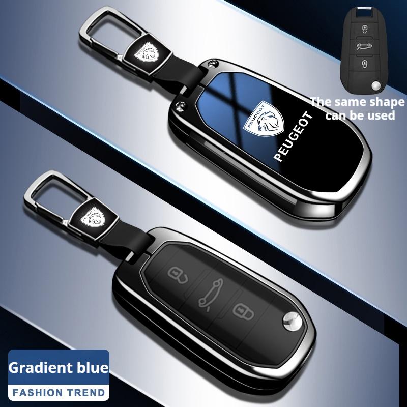 2026 Gorąca Naklejka Samochodowa Stop Cynku Pokrowiec na Kluczyk Samochodowy Flip Etui Brelok Uchwyt Muszla Dla Peugeot 208 3008 308 508 408 2008 4008 Auto