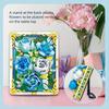 651PCS Preserved Flower Photo Frame Building Blocks Blue White Rose 3D Puzzle Toy DIY Model Bricks Flower Kids Holiday Gifts