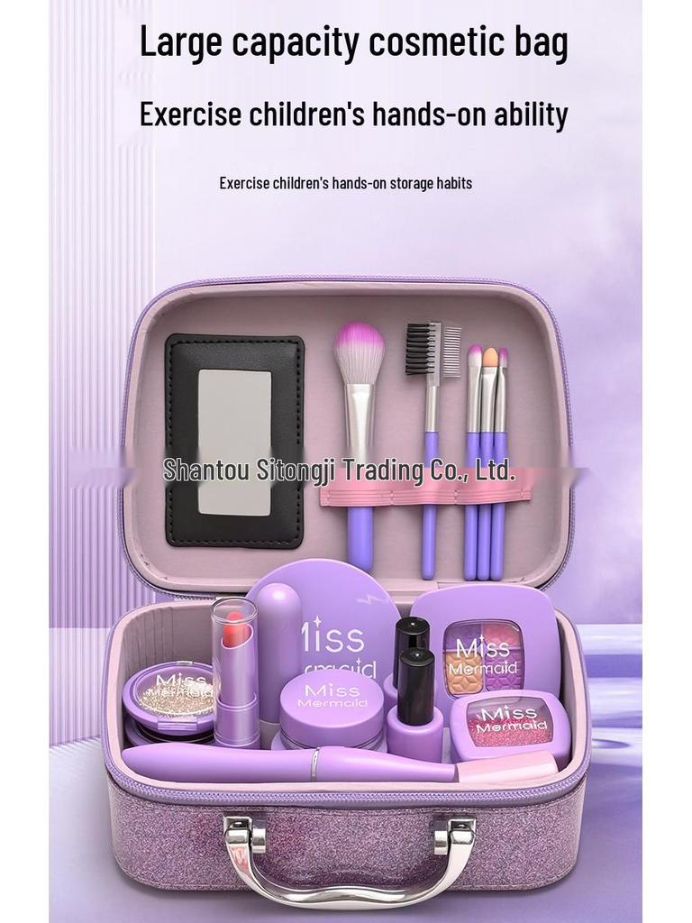 Tocador de Juguete para Niñas con Maquillaje y Joyas, Incluye Bolso de Princesa