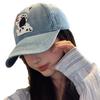 Adorable Korean Style Polka Dot Denim Baseball Cap For Spring Summer Unisex Wear