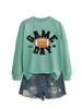 Colorful Football Letter Crewneck Sweatshirt - Game Day Long Sleeve Casual Wear