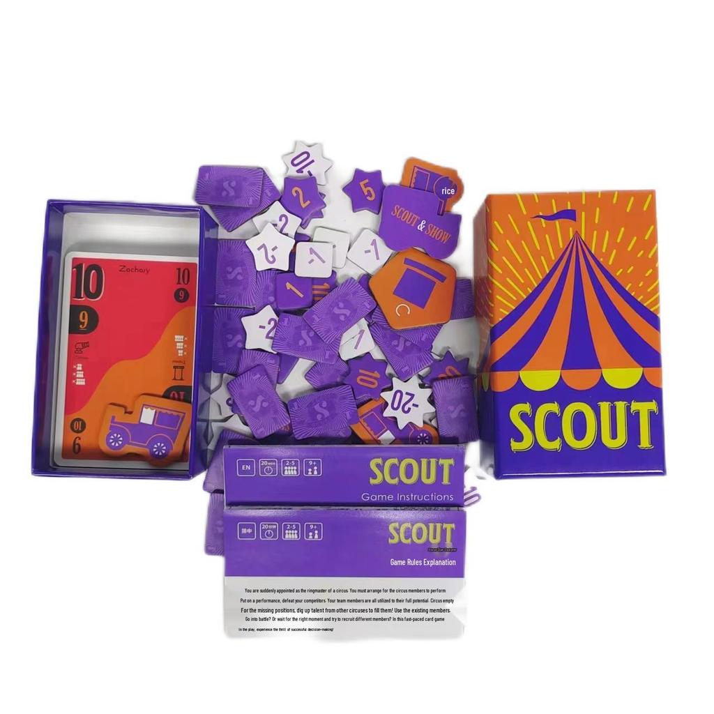 Circus Star Scout English-Chinese Bilingual Multiplayer Party Game with Punishment Cards