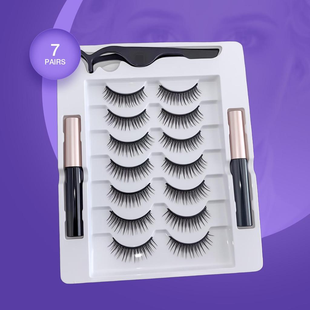 New Invisible Magnetic Eyeliner Liquid False Eyelashes - Celebrity Recommended, No Sagging, Easy To Wear