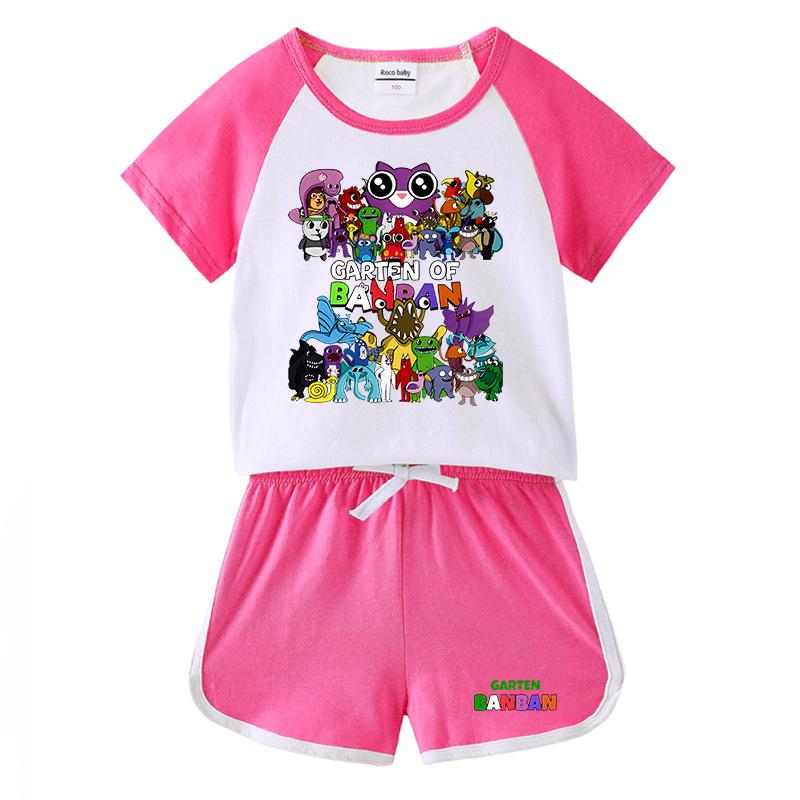 2026 Kids' Summer Clothing Set: Boys & Girls Casual Sports Outfit, Short Sleeve T-shirt & Hot Pants Two-Piece