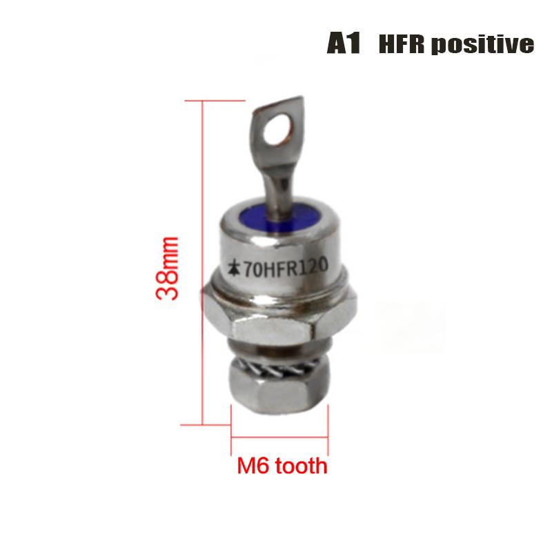 1PC 70HF120 Spiral Rectifier Diode 1200V 70A 70HFR120 Blocking Diode Chassis Stud Mounting Replacement for Battery