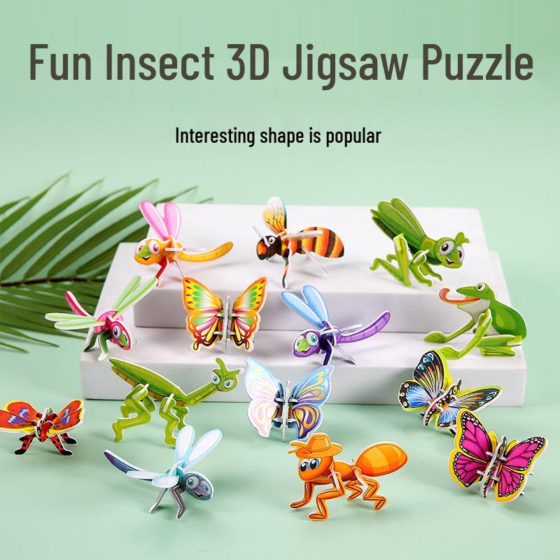 3D Insect Puzzle: Handmade Paper Educational Toy for Kids