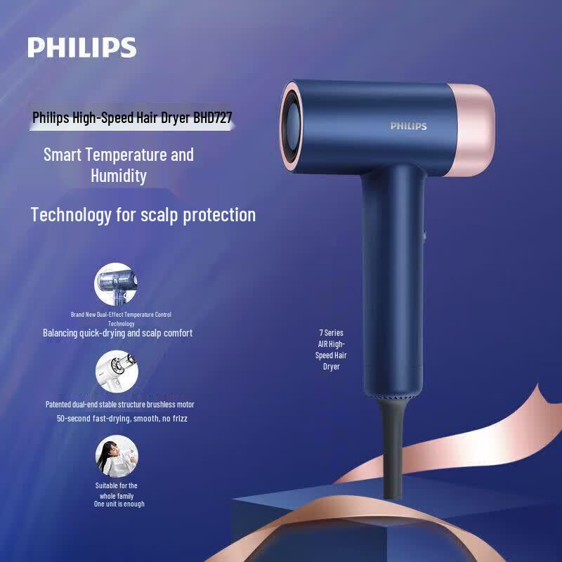 Philips 7 Series AIR High-Speed Ionic Hair Dryer CN plug (adapter included)
