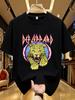 Def Leppard Adrenalize Leopard Unisex TShirt Unisex 100 Cotton Short Sleeve Y2k Oversized Tee Popular Streetwear Vintage Tops