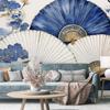 Wallpaper Japanese fan blue
