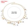 Stylish Summer Beach Starfish & Shell Pendant Waist Chain with Imitation Pearl & Tassel for Women