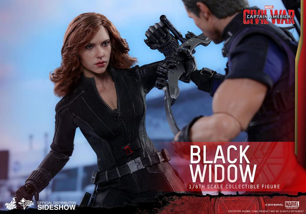 Movie Masterpiece Captain Civil War Black Widow Scale Plastic Painted Complete Figure America - 1/6