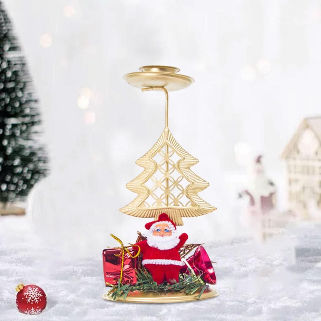 2025 Christmas Candle Holder Pillar Candle Holder Party Decor Decorative Festival Dining Room Candles Stand Table Decoration