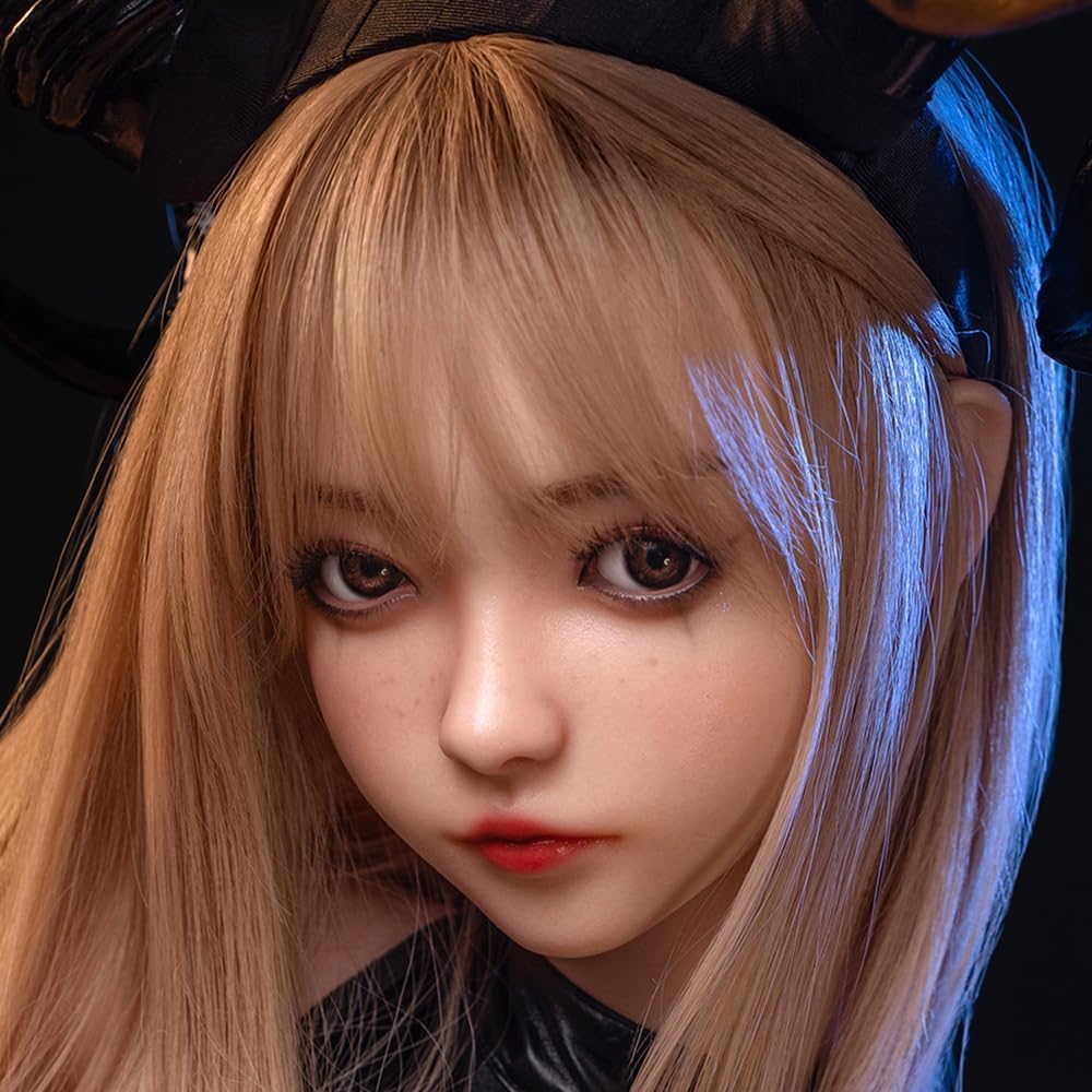 100% Silicone Head Standard Wig Suitable for 130-180CM Sex Doll Body 2 Connection Methods Sex Toys Mannequins Silicone Heads GJ004