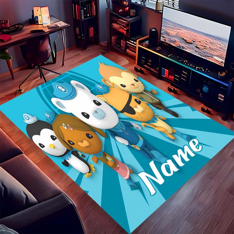 Custom Personalization Octonauts Print Area Rug - Soft, Washable Non-Slip Indoor Mat,Living Room,Home&Office Decorative Rug
