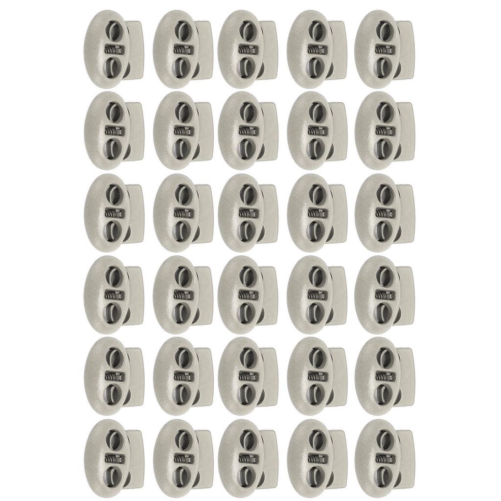 30 PEÇAS Trava de Cordão de Mola de Metal Flexível Ponteira de Cordão para Cordões Bolsa Roupa Cadarços Mochila Lanyard