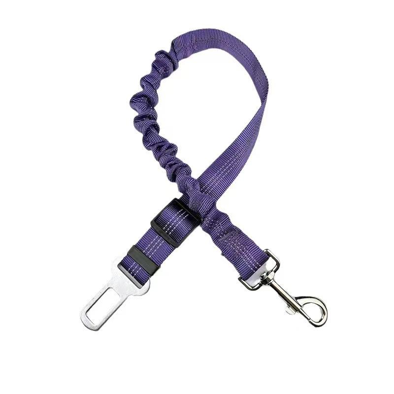 Lesă reflectorizantă retractabilă pentru câine și pisică, centură de siguranță auto cu tampon elastic de siguranță