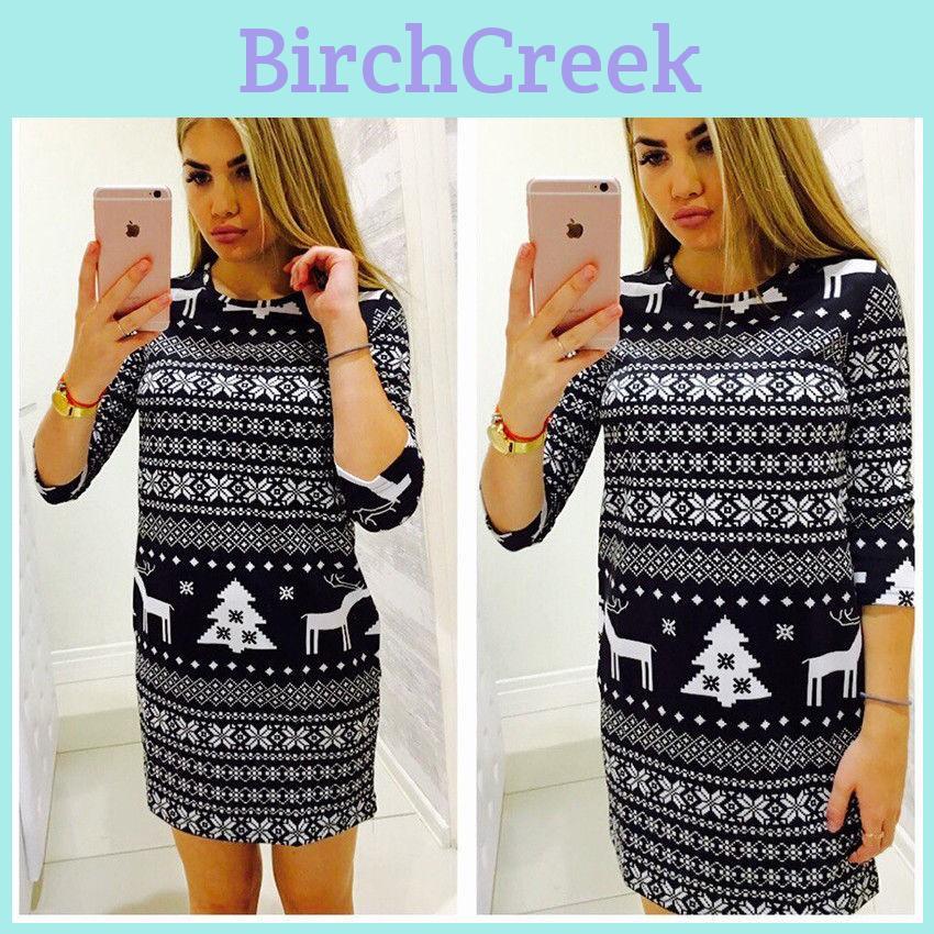 Luxurious Women Long Sleeve Knitted Sweater Sweatshirt Pullover Mini Jumper Dress
