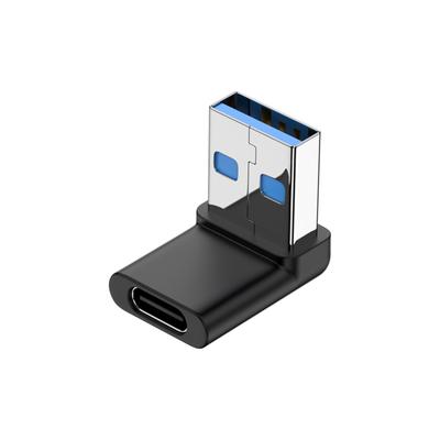 10 Gbit/s 90 Grad rechtwinkliger USB 3.0 Stecker auf Typ C Buchse Adapter Superschneller Daten-Sync-Ladekonverter für Laptop