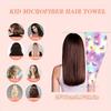1pc Children's Printed Microfiber Dry Towel, Quick Drying Soft Towel with Button Tie, Wet Hair Wrap Salon Towel Set for Girls