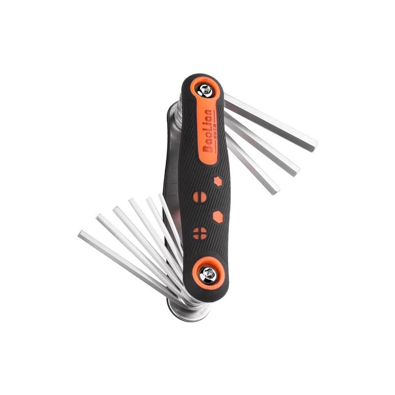 Foldable Metric & Imperial Hex Key and Torx Screwdriver Set