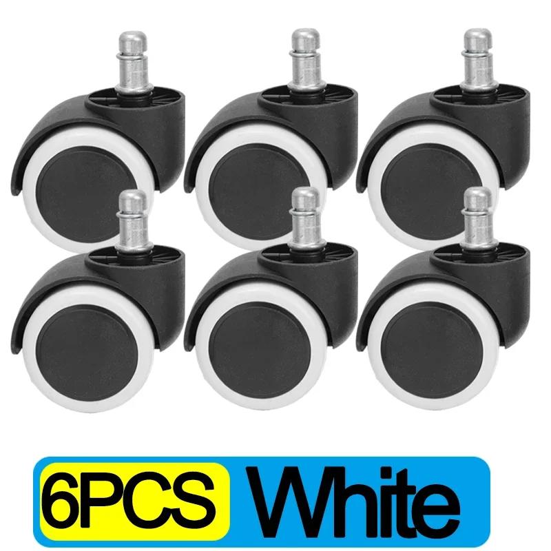 6/1PCS Universal Chair Wheel Caster Furniture Swivel Castor Office Replacement Wheels Roller Home Hardware 360° Load Bearing