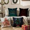 Christmas Tree Cushion Cover Pattern Printed Pillowcase For Living Room Sofa Cushion Cover & Bedroom Decor