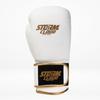 StormCloud Boxing Pro Genuine Leather Boxing Gloves White/Gold 16oz